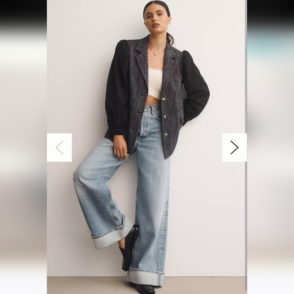 NWT Anthropologie Mixed Media Jacket